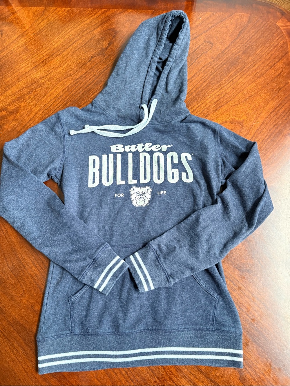 Butler Bulldogs Navy Hoodie with White Logo Small